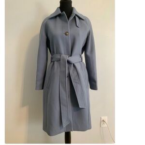 Tailored steel blue winter coat, NWOT size S
